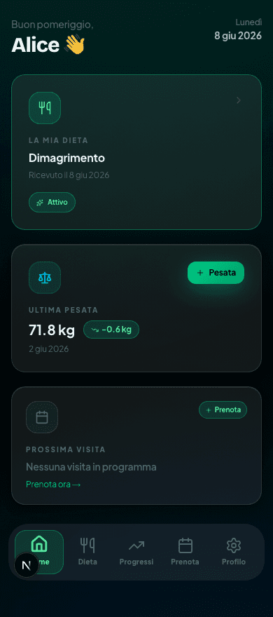 App paziente - dashboard